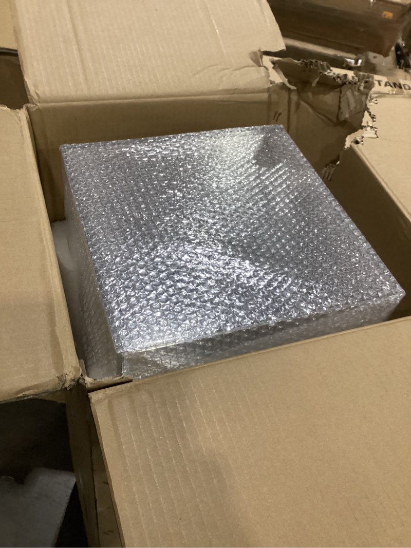 Condition photo showing New/Like New for ONELUX 5-Tier Acrylic Corner Shelves Square Display Rack, Multipurpose Shelving Unit On Wheels(2301)