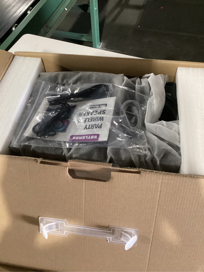 Condition photo showing Good Condition for Hotlemon Large Bluetooth Speaker: 240W Peak Powerful Loud Sound with Deep Bass, 15H Playtime, Fast Charge, TWS, Portable Wireless Speakers for Outdoor, Party, Beach, Backyard, Home, Outside (Black)