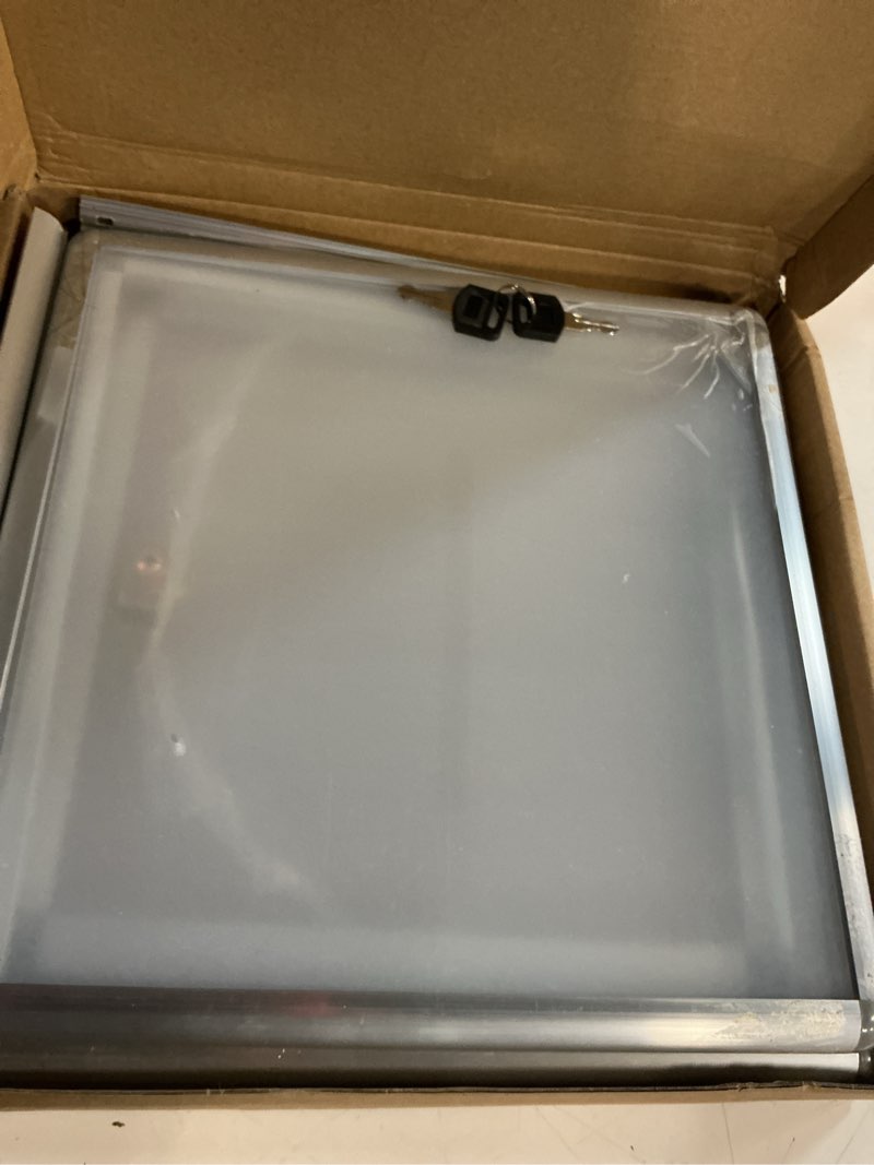 Condition photo showing Good Condition for 12 x 12 x 12 in acrylic donation raffle box with slot & lock, large clear ballot offering suggestion ticket container for fundraising drawing storage tip jar voting(1 pcs) 1 12 x 12 x 12 in