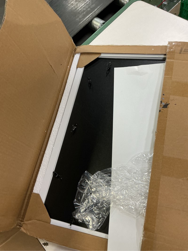 Condition photo showing As Is for VNVNK 19x19 Frame White, Perfect for 19x19 Inch Picture without Mat or 15x15 Inch Picture with Mat, Home Wall Decor Picture Frame-1 PCS