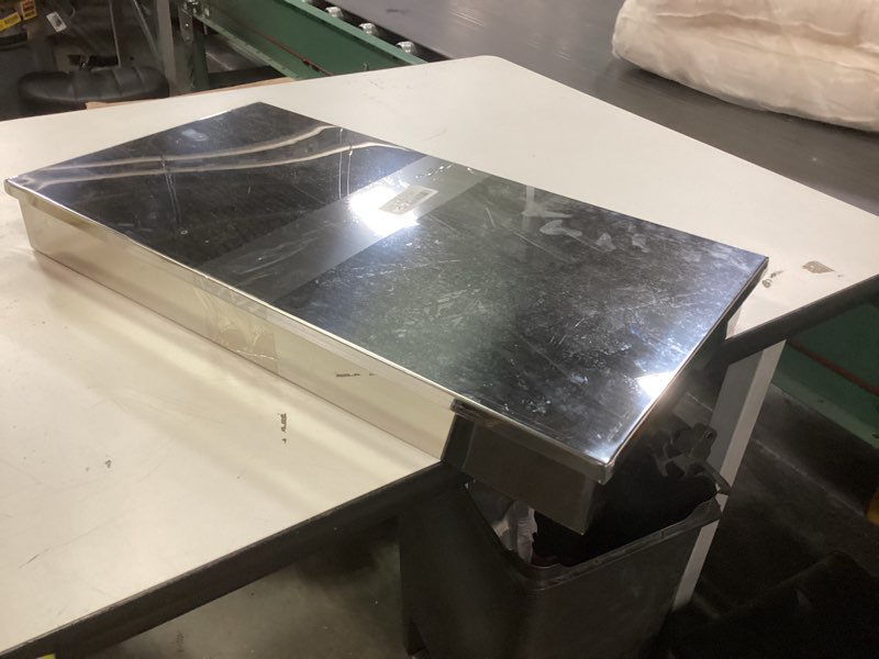 Condition photo showing As Is for Boao 10 Compartment 304 Yakumi Pans Stainless Steel Seasoning Condiment Container with Lids Spoons, Japanese Yakumi Pans Mini Sauces Salad Dressings Storage for Food, Herbs, Spices