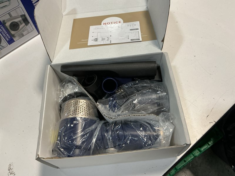 Condition photo showing New/Like New for jonyj handheld car vacuum cleaner, 16000pa hand held vacuum portable cordless, 2 in 1 air duster and vacuum cleaner with led light, multi-nozzles, 120w high power mini vacuum for home, pet, office blue & gold