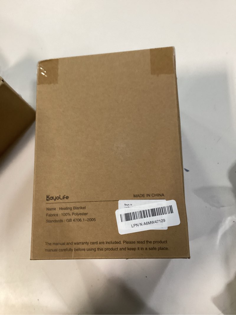 Condition photo showing New/Like New for Battery Operated USB Heated Blanket – Cordless Rechargeable Throw with Portable Battery Pack, Far Infrared Heat, Ultra-Soft Faux Rabbit Fur for Home, Office, Travel, Camping Powder Navy