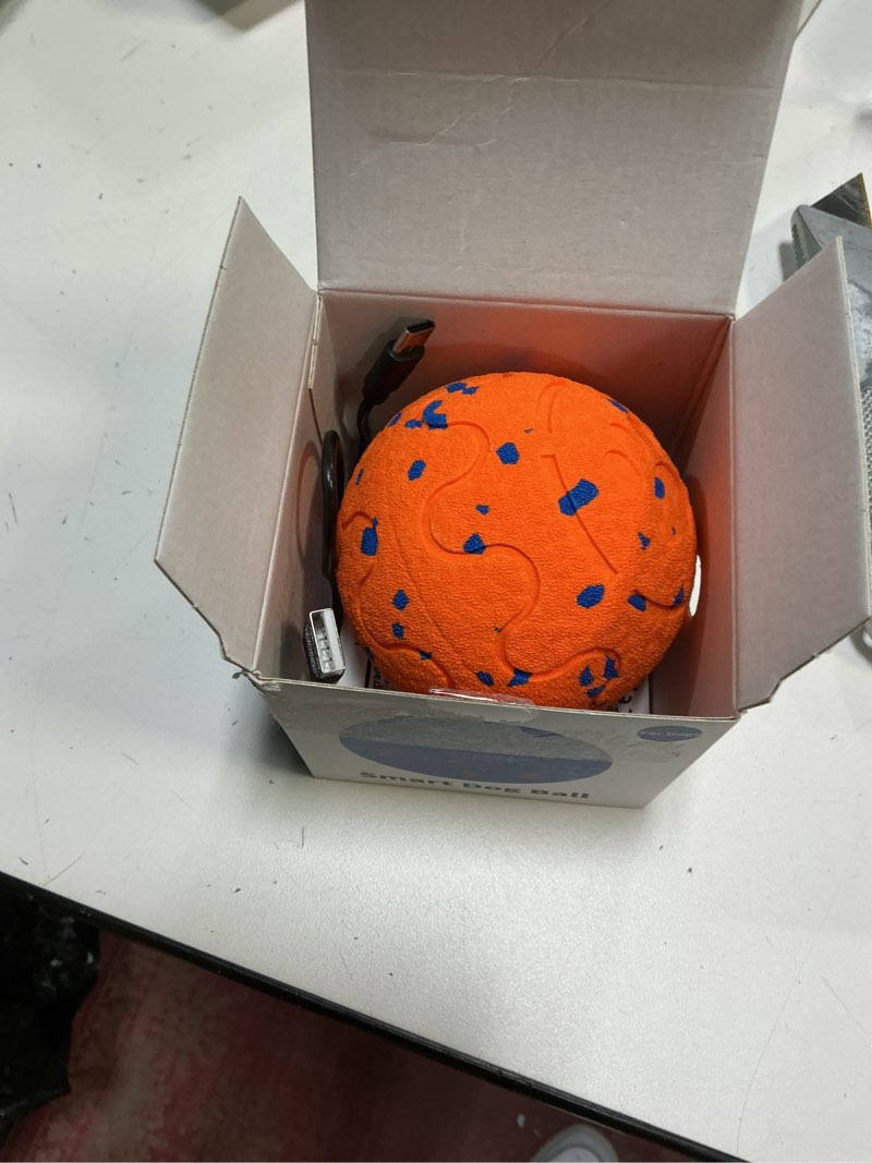 Condition photo showing Good Condition for Interactive Dog Ball, Smart Dog Toy for Medium and Large Dogs, Automatic Moving, Rotating & Bouncing, E-TPU Material, IP54 Waterproof, Motion-Activated Dog Stimulation Toy to Keep Them Busy Orange