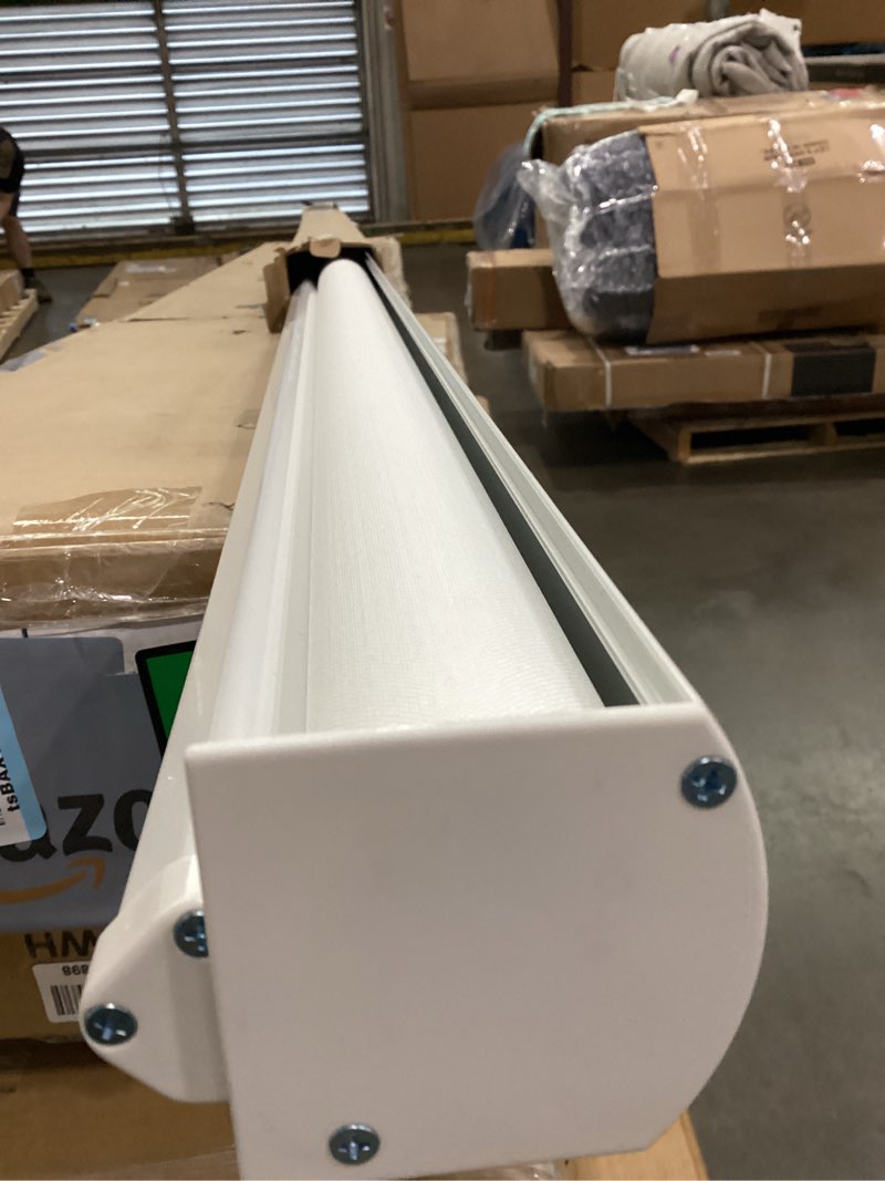 Condition photo showing Good Condition for chrisdowa cordless zebra blinds for windows, dual layer free-stop light filtering window roller shades, pull down privacy zebra shades for home, office, bedroom, door (66" w x 72" h, white) 66"w x 72"h white