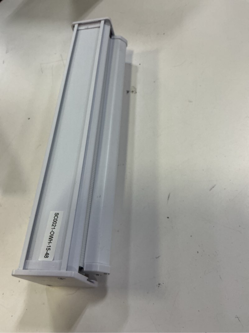 Condition photo showing Good Condition for Joydeco Cordless Zebra Blinds for Windows, Dual Layer Light Control Window Blinds with Light-Proof Aluminum Cover, Free-Stop Roller Shades for Home & Office (White,15" W x 48" H) Upgrade- White (Aluminum Cover) 15"W x 48"H