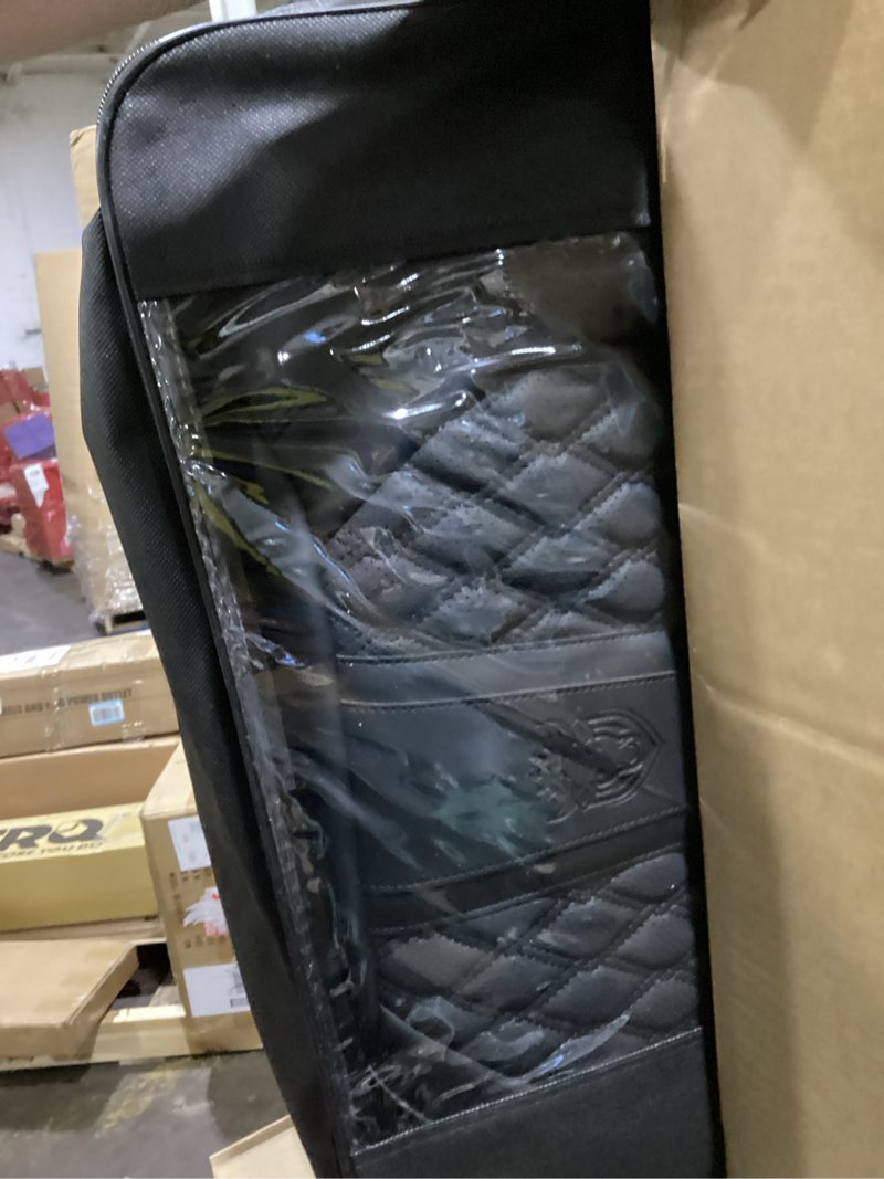 Condition photo showing As Is for welldo car seat covers full set, leather seat covers for cars, car seat protector waterproof, non-slip car interior covers full set universal automotive seat covers for most cars suvs, black black full set