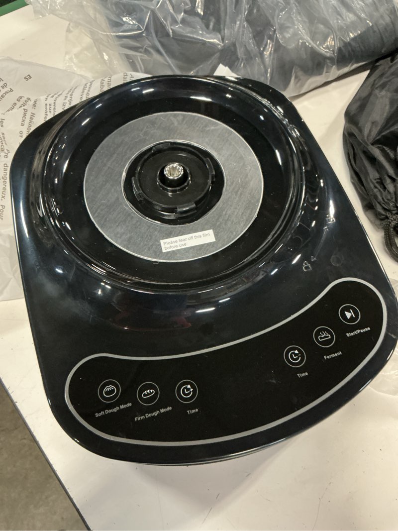Condition photo showing As Is for dough maker with ferment function 7.4qt large capacity dough mixer,commercial& household bread mixer forpizza, noodles, bread,sourdough kneading machine with stainless steel bow, face-up touch panel (color may vary as shown in photo)(missing parts)