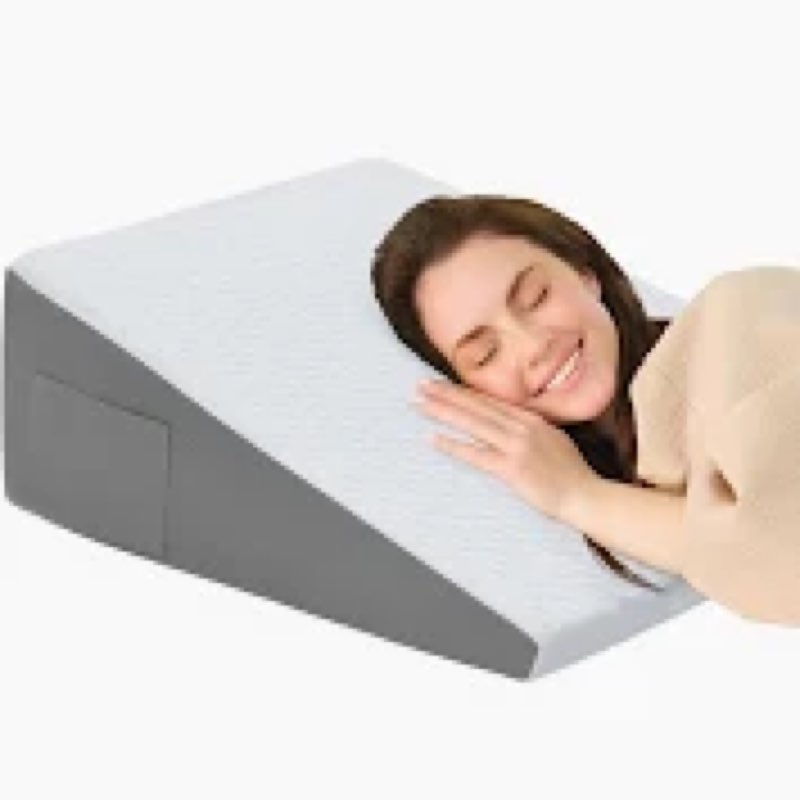COLDHUNTER Wedge Pillow for Sleeping, 10" Bed Wedge After Surgery, Back Pain Relief, Memory Foam Pil