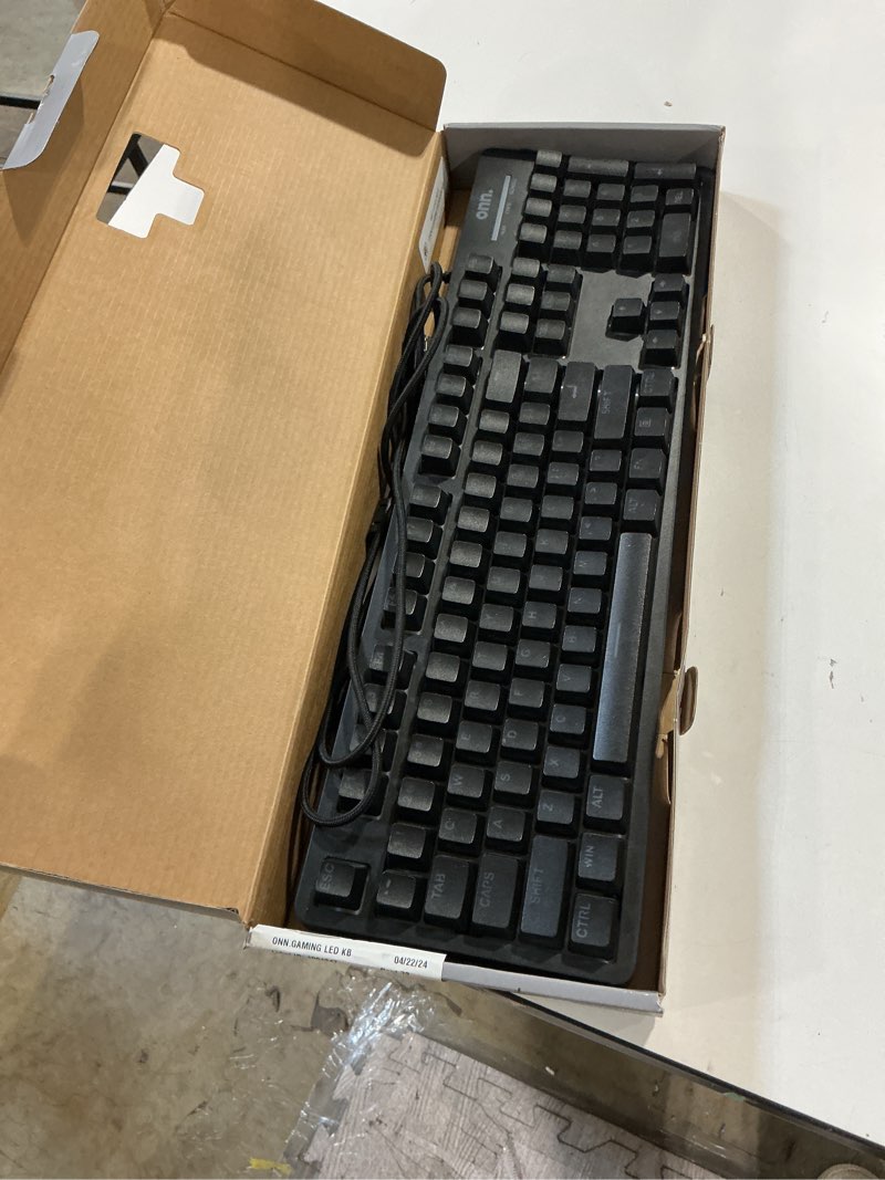 Condition photo showing Good Condition for onn wired led gaming keyboard, backlit, gray
