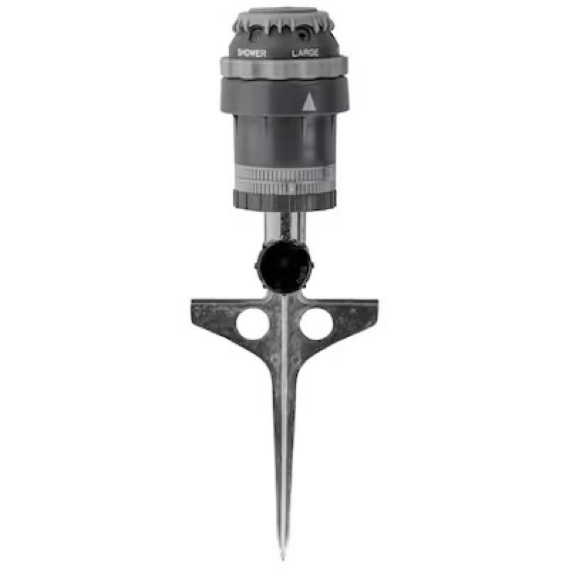 orbit h2o-6 5000-sq ft rotating spike lawn sprinkler