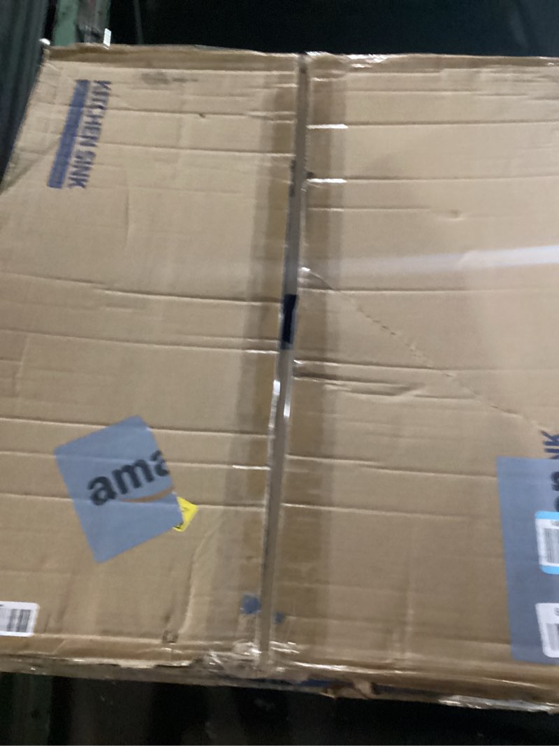 Condition photo showing New/Like New for MENATT 25 Inch Undermount Kitchen Sink, 25 x 22 Inch 304 Stainless Steel Handmade Single Bowl Kitchen Sink, Brushed D25" x W22" x H9" Brushed