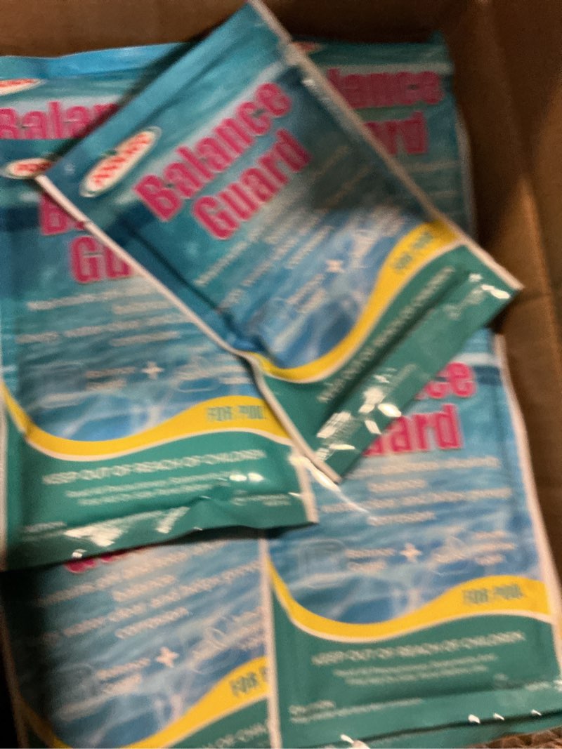 Condition photo showing New/Like New for poolacc balance guard for swimming pool ph and alkalinity maintenance, easy to use water balancer, optimizes chlorine performance, keeps water crystal clear and prevents corrosion, 36 pack