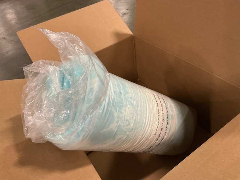 Condition photo showing New/Like New for Mattress Toppers Memory Foam Twin, 2 Inch Thick Bed Topper Pad Cooling Gel Infused Soft Comfy Padding Breathable for Sleeper Sofa Couch RV Camper, Blue&white-2 Inch Twin