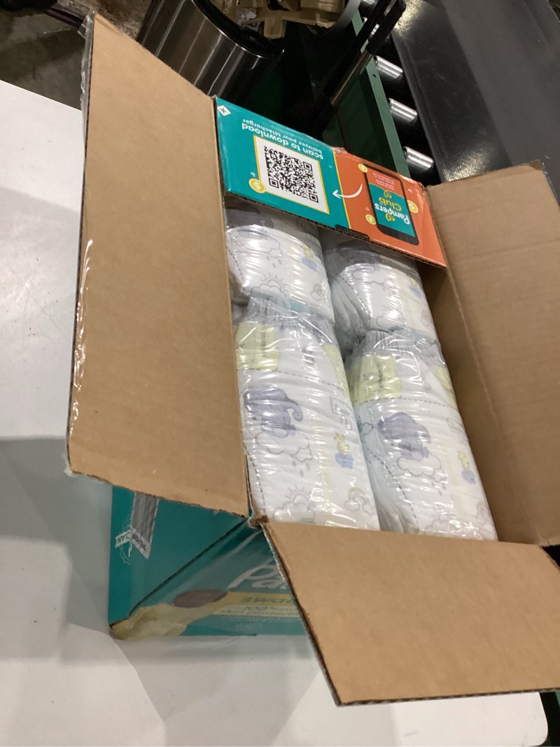 Condition photo showing New/Like New for pampers swaddlers diapers, size 1 (8-14 lbs), 96 count, absorbent, keeps baby dry and comfortable, skin safe disposable baby diaper (packaging may vary) size 1 96
