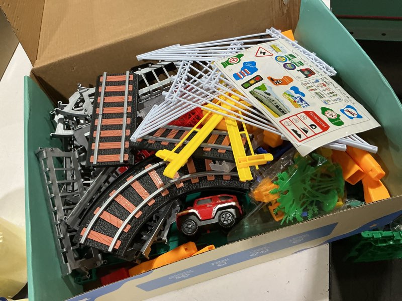 Condition photo showing As Is for Electric Toddler Train Set Toy, Battery Powered Railway Train Track Toy Playset?Great Christ Gift for Kids Ages 3 4 5, Boys and Girls