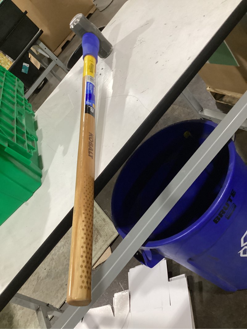 kobalt 8-lb milled face steel head wood sledge hammer