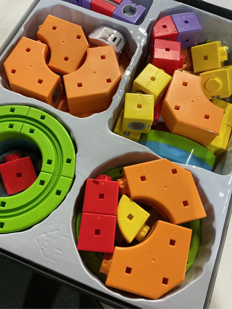Condition photo showing Good Condition for klick rail electric train set 3d magic flexible race track for kids 3 4 5 6 7 8 years old, race car track with anti-gravity, educational stem learningtoy for boys girls birthday master set