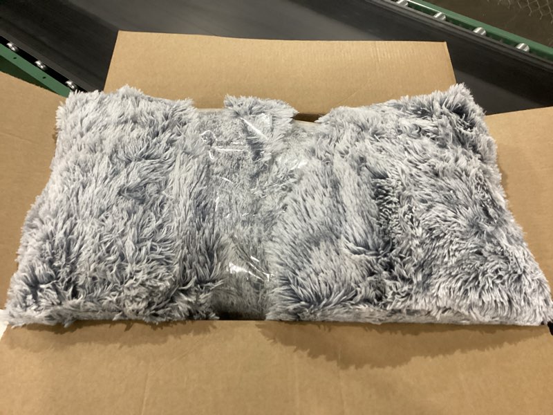 EHEYCIGA Fluffy Dog Crate Bed for Extra Large Dogs, Plush Faux Fur Pad, Calming Anti Anxiety XL Bed 