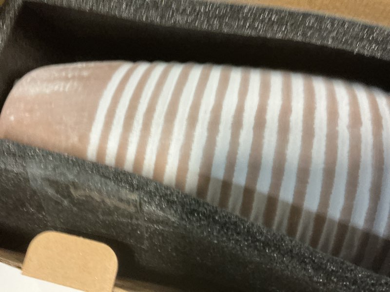 Condition photo showing Good Condition for Ceramic Natural Rustic Vase, 14.4 Inch Large Vintage Flower Threaded Decorative Farmhouse Tall Vase for Home Decor, Living Room, Shelf Decor, Wedding, Housewarming Gift, Off-White Off-white 14.4"