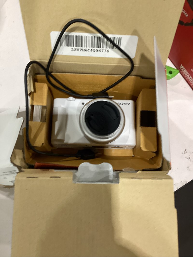 Condition photo showing As Is for Sony ZV-1F Vlog Camera for Content Creators and Vloggers White