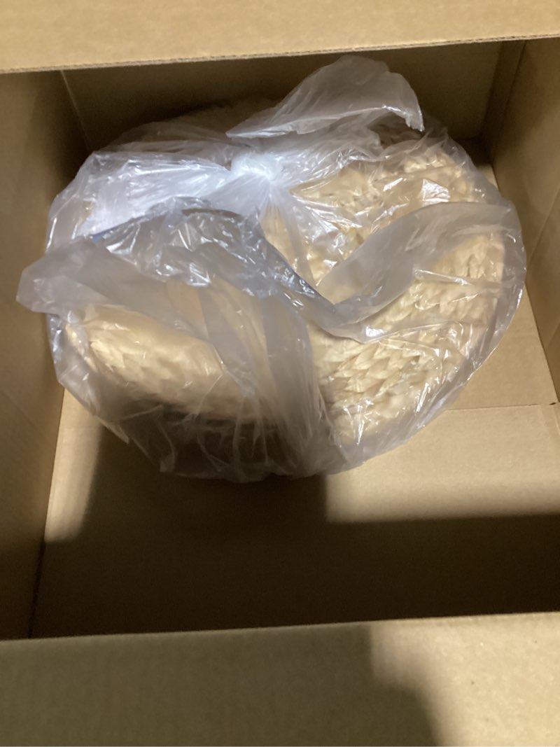 Condition photo showing New/Like New for 6 Pack, Round Woven Placemats, Natural Water Hyacinth Place mats, Braided Straw Table Mats for Dining Table, Christmas Placemats Set of 6 (15 inch) Natural 15 inch (Set of 6)