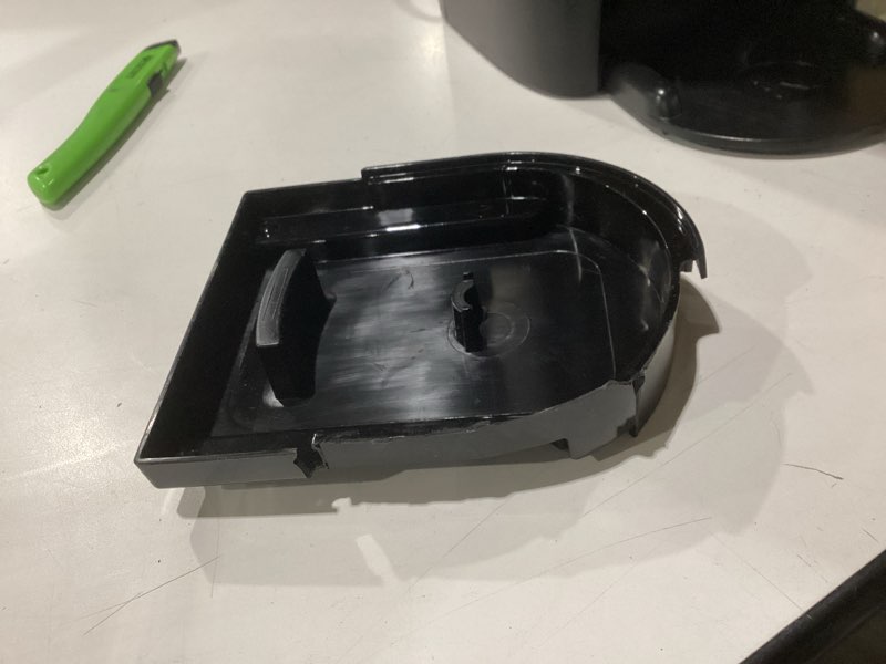 Condition photo showing As Is for similar to stock photos not tested cup stand broken keurig k-express single serve k-cup pod coffee maker, 3 brew sizes, strong button feature, 42oz removable reservoir, black