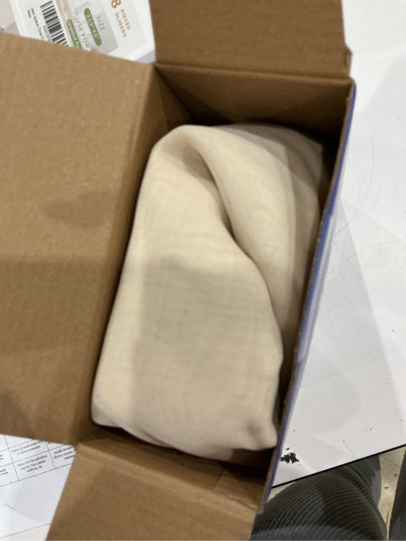 Condition photo showing Good Condition for miulee cream sheer curtains 84 inches long, 4 panels set, light filtering rod pocket voile drapes for living room and bedroom, airy soft fabric window treatments, 42 x 84 inches 42"w x 84"l (pack of 4) cream