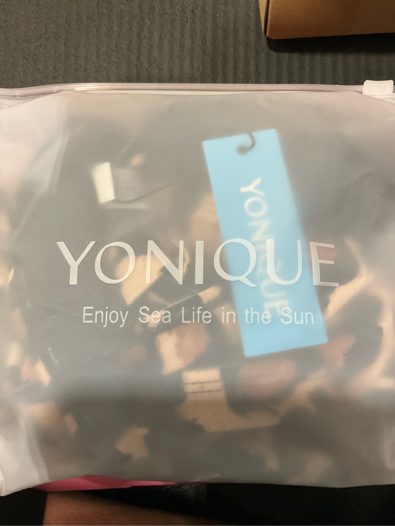 Condition photo showing Good Condition for yonique womens plus size bikini high waisted swimsuits two piece bathing suits tummy control swimwear leopard and black m