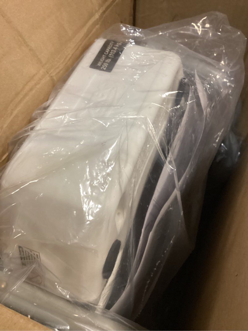 Condition photo showing New/Like New for carex 3.5 inch raised toilet seat with arms, elongated toilet seat riser, up to 250 lbs capacity, elevating & raising seat for elderly & handicap, universal, slip-resistant with padded handles, white