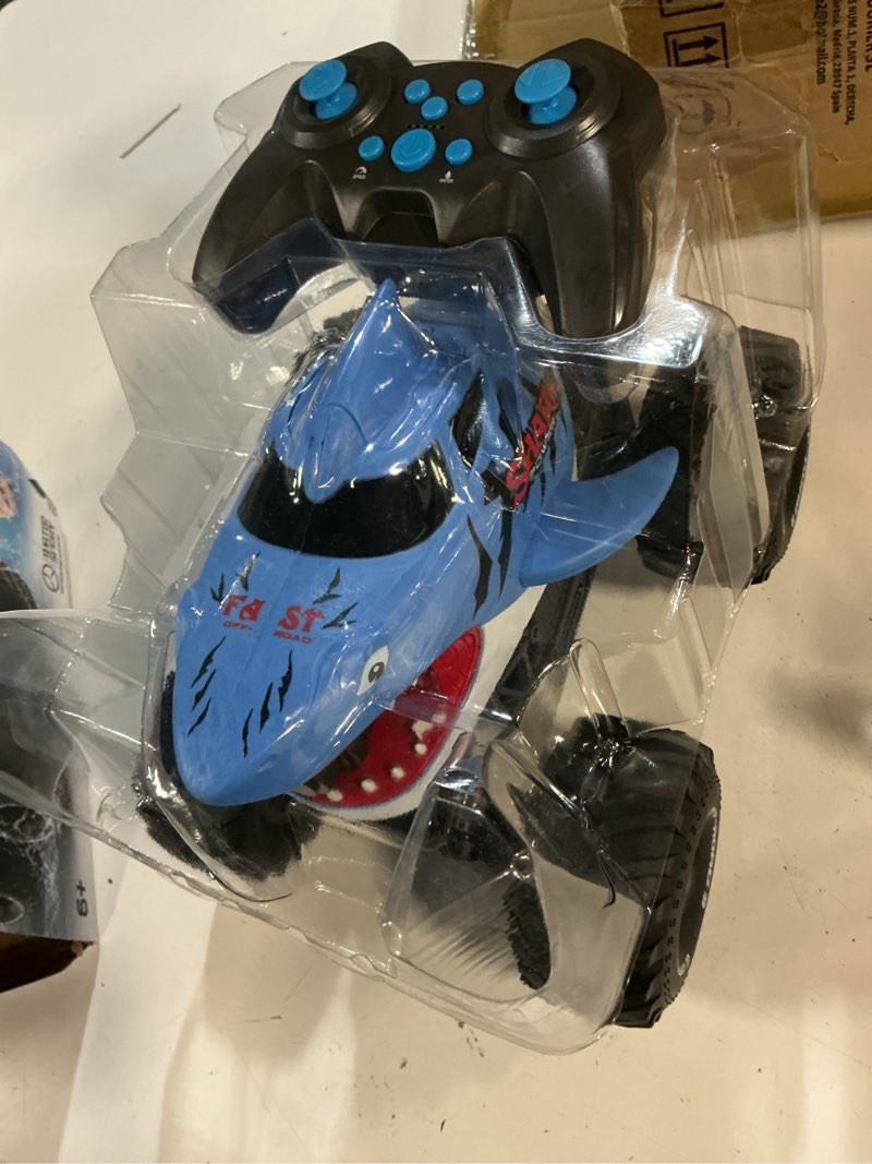 Condition photo showing Good Condition for bobxin amphibious remote control shark monster truck squirt water,4wd all-terrain off-road 2.4ghz waterproof rc car pool water toys for kids age 6+ blue