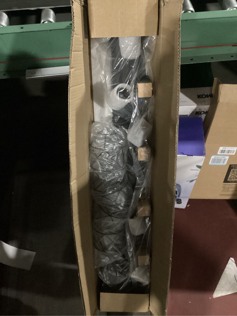 Condition photo showing New/Like New for Farmhouse Vanity Light Fixture,6-Light Bathroom Lighting,Black Industrial Wood Wall Light Over Mirror with Metal Shade,LED Bulbs Not Included