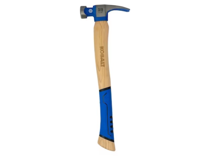 kobalt 16 -oz steel head wood handle framing hammer