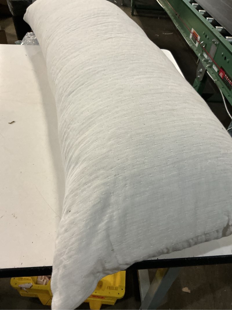 Condition photo showing As Is for gauze stitch pin dot lumbar pillow sour cream
