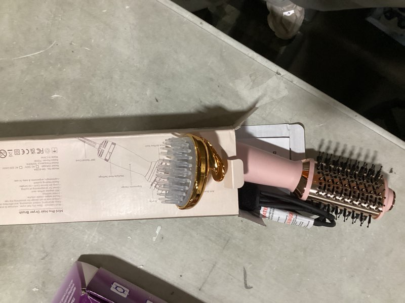 Condition photo showing New/Like New for hair dryer brush blow dryer brush in one, 4-in-1 hair dryer brush blow dryer with oval barrel, mini hot air brush for all hair types(pink)
