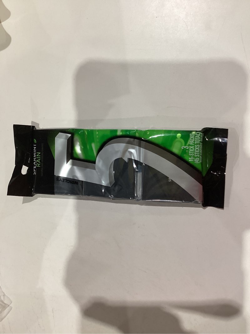 Condition photo showing New/Like New for 5 GUM Spearmint Rain Sugar Free Chewing Gum, 15 pieces (3 Pack)