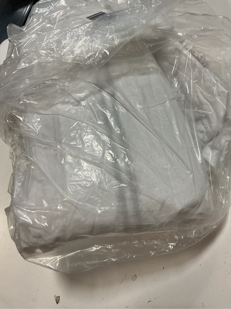 Condition photo showing Good Condition for organic crisp percale embellished deluxe bedding bundle, cal king, white/dusty olive