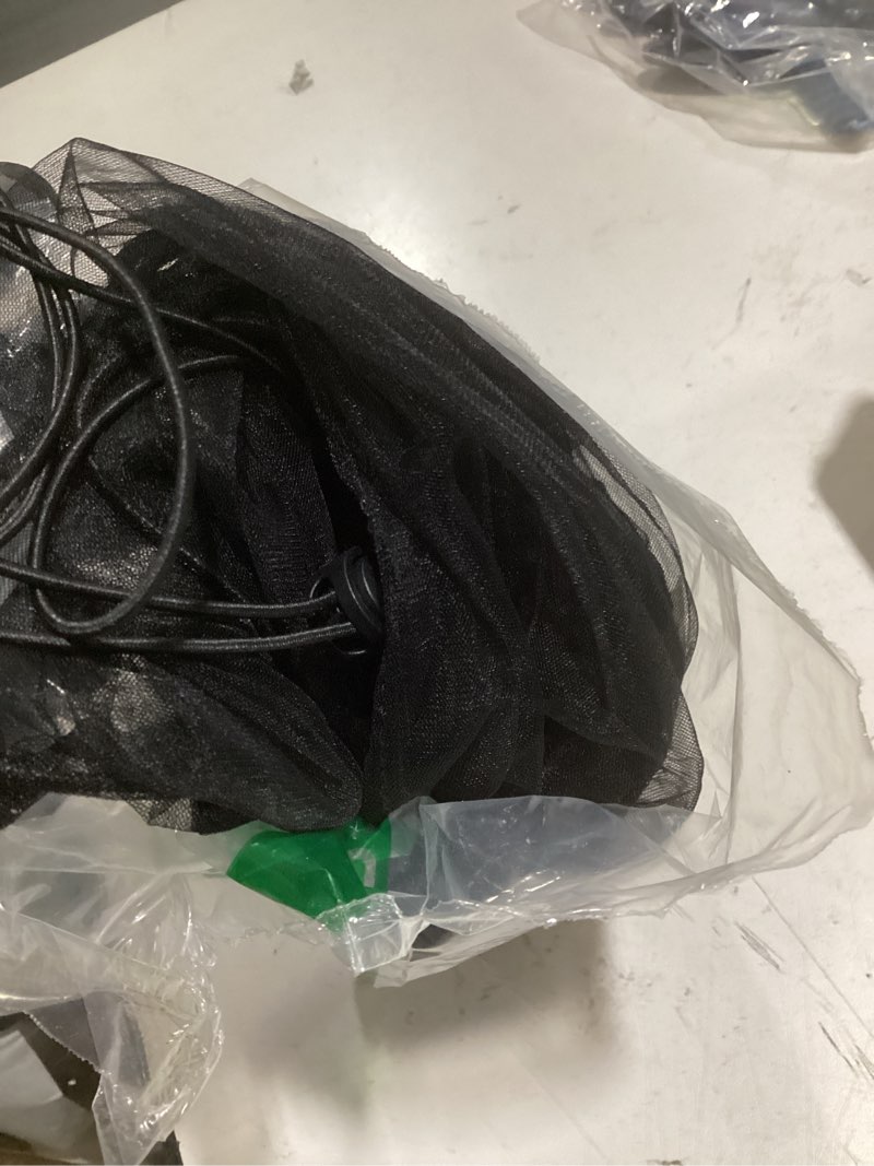 Condition photo showing Good Condition for daoeny large bird cage cover, bird cage seed catcher, adjustable soft airy nylon mesh net, birdcage cover skirt seed guard for parrot parakeet macaw african round square cages (black)