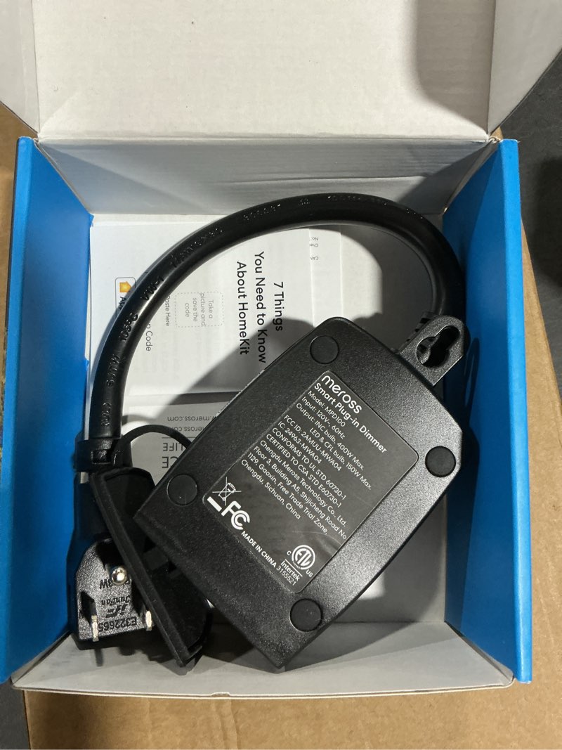 Condition photo showing Good Condition for meross Outdoor Dimmer Plug, Smart Outdoor Plug Works with Apple HomeKit, Alexa, Google Home, IP44 Outdoor Dimmer for String Lights Lamps, Patio Lights with Voice & Remote Control, Schedule & Timer Socket HomeKit Dimmer