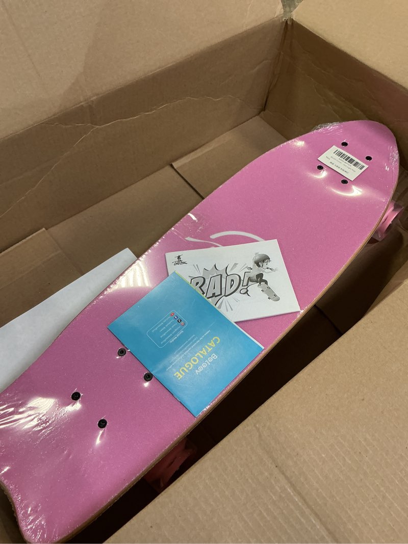 Condition photo showing New/Like New for BELEEV Cruiser Skateboards for Beginners, 27 x 8 inch Complete Skateboard 