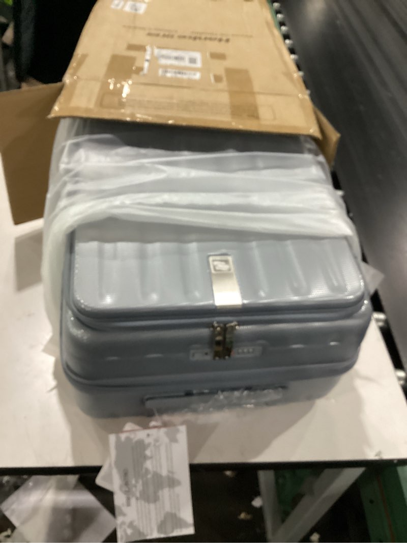 Condition photo showing New/Like New for hanke 24 inch expandable luggage top opening checked bag luggage hard shell suitcases with wheels lightweight travel luggage medium suitcase with lock for woman men-grey 24 inch expandable grey