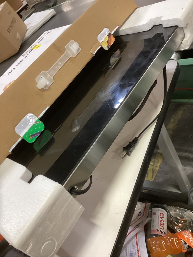 Condition photo showing Good Condition for Chefman Electric Warming Tray with Adjustable Temperature Control, Perfect For Buffets, Restaurants, Parties, Events, and Home Dinners, Glass Top Extra Large 21” x 16” Surface Keeps Food Hot – Black Stainless Large - 21" x 16"