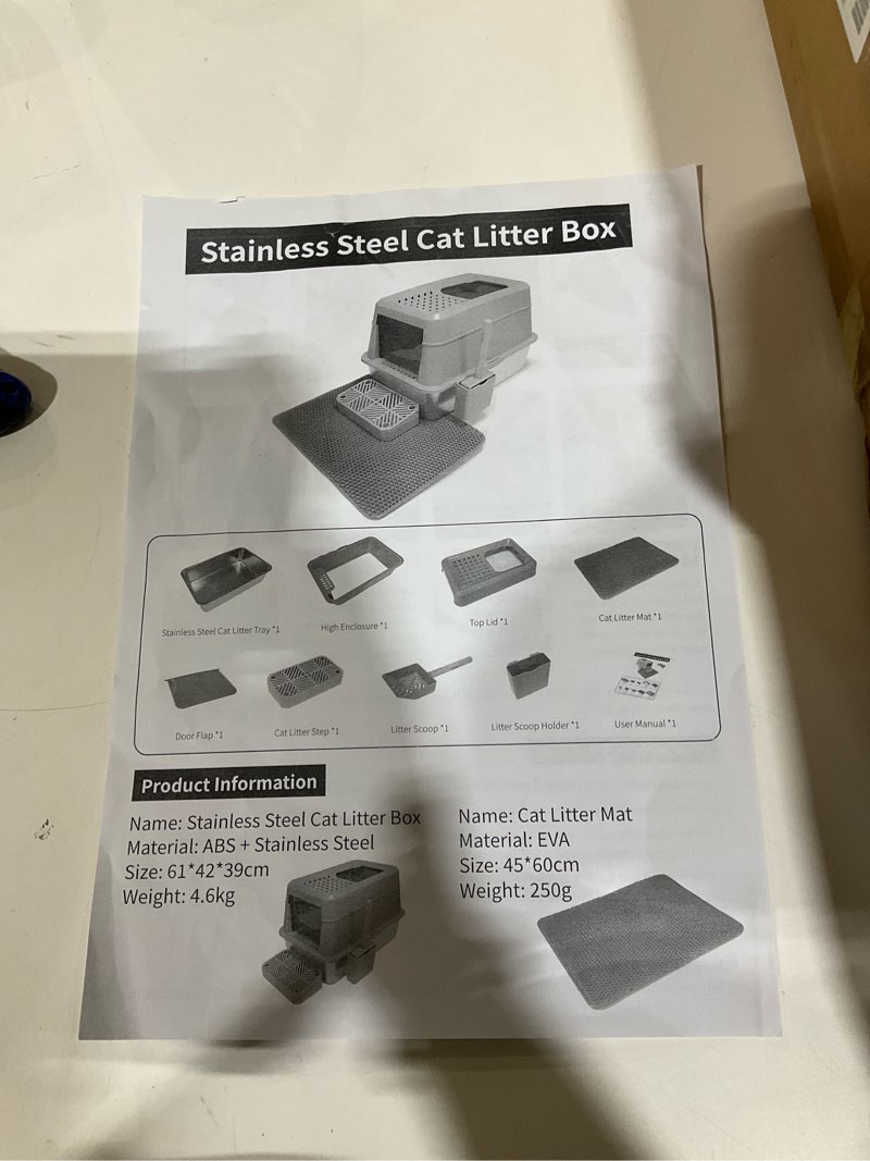 stainless steel cat litter box
