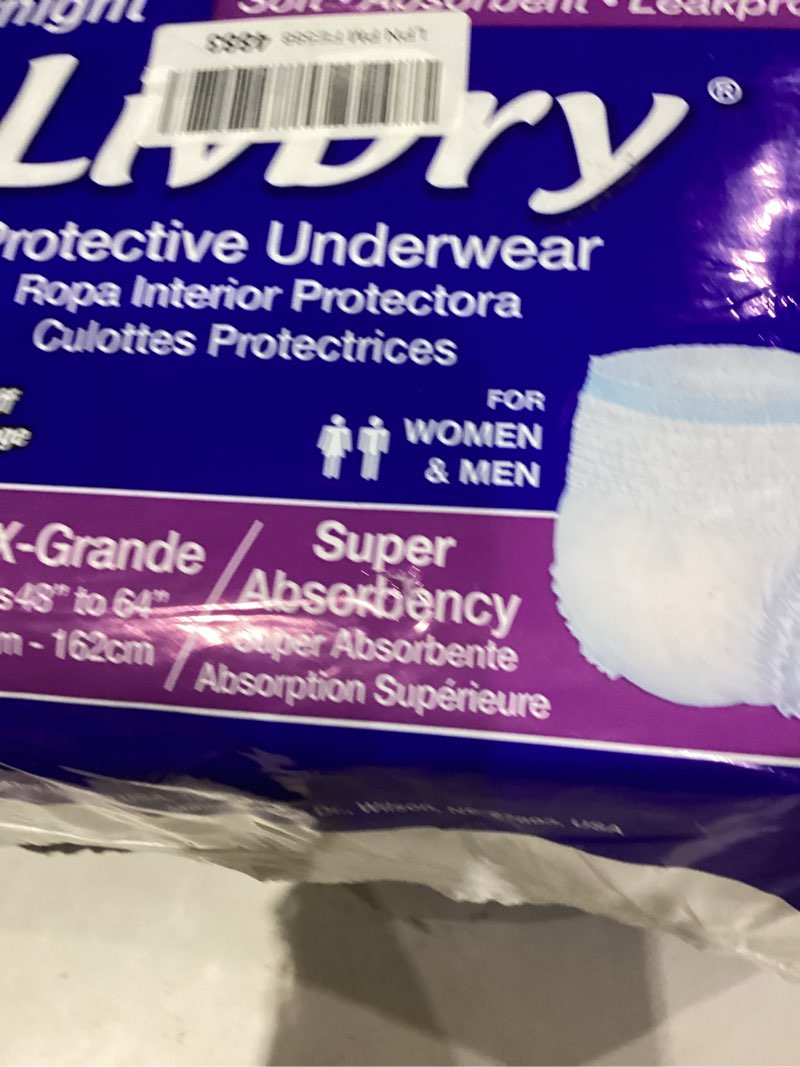 Condition photo showing As Is for LivDry XL Overnight Adult Diapers for Women and Men, Incontinence Underwear, X-Large, 12-Pack X-Large (12 Count)