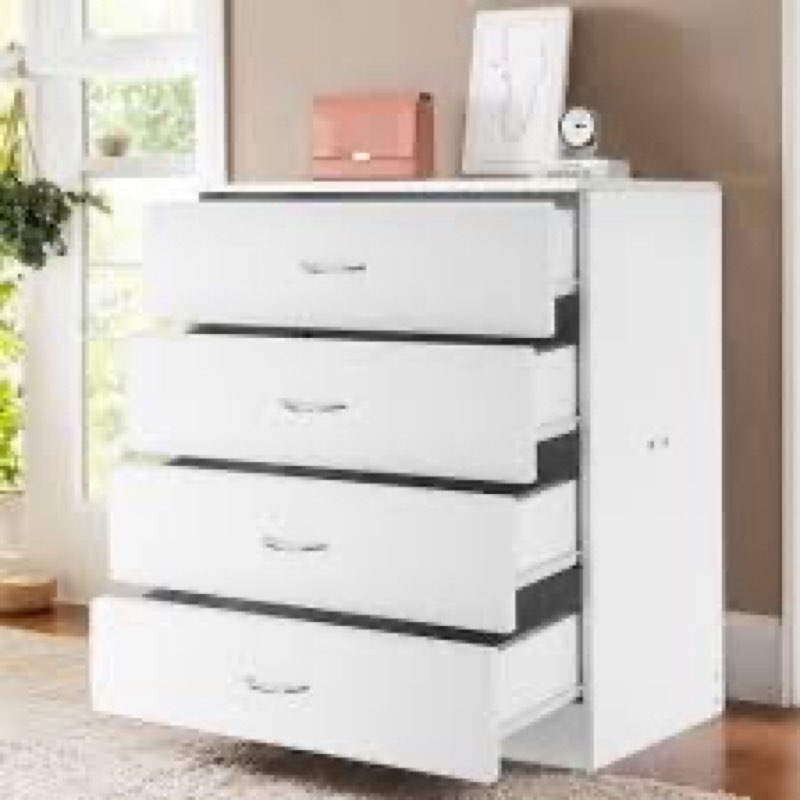 4 Drawer Dressers for Bedroom, Storage Chest Cabinet Organizer Unit, Chest of Drawer INCOMPLETE 