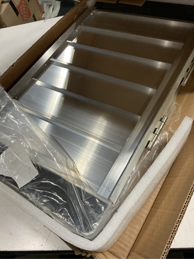 Condition photo showing Good Condition for vnn portable wheelchair ramp 2ft, non-slip aluminum ramps for wheelchairs for home, handicap wheelchair ramps for home steps, aluminum loading dock plates aluminum 2ft (usable height 2-6 inch)