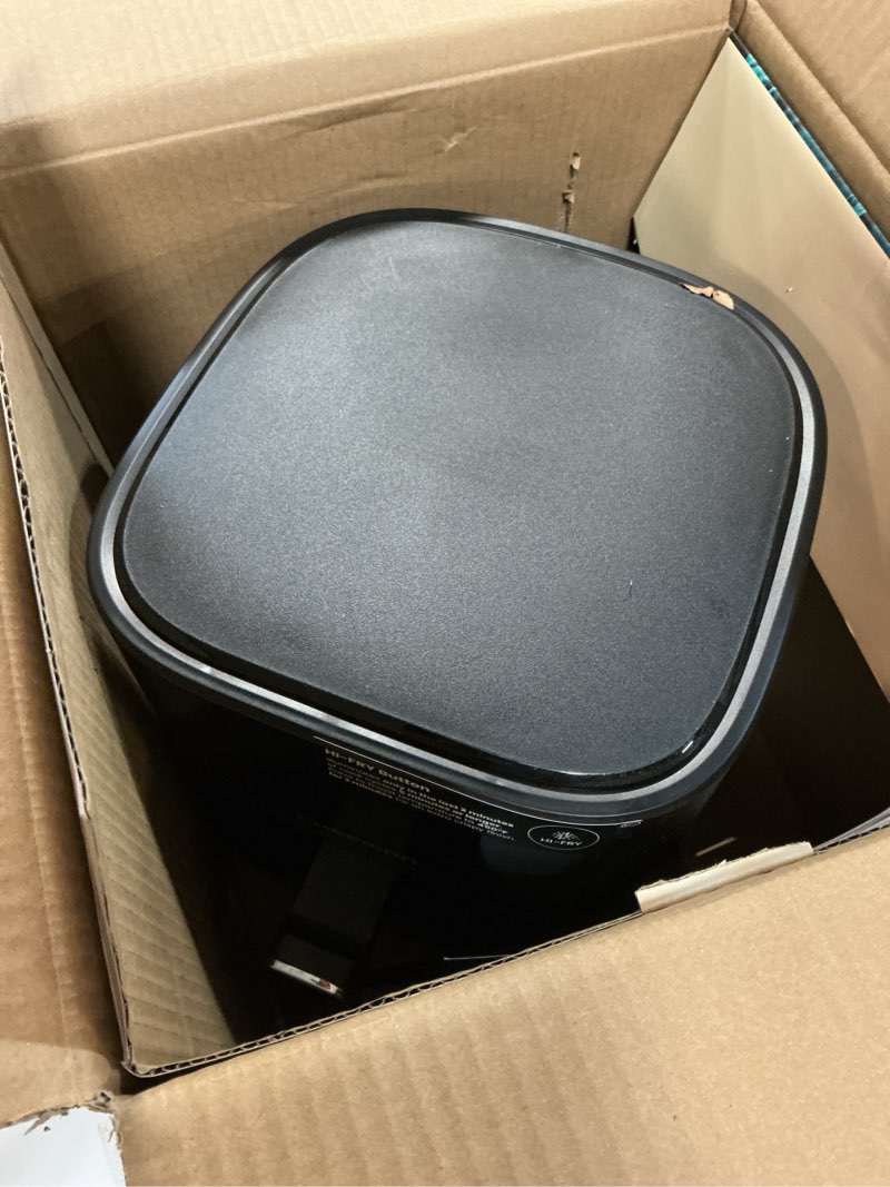 Condition photo showing Good Condition for chefman air fryer – 4 qt compact airfryer for quick & easy meals in minutes, features hi-fry technology for extra crisp, touchscreen controls with 4 presets, nonstick & dishwasher safe basket - black 4 quart without easy view window