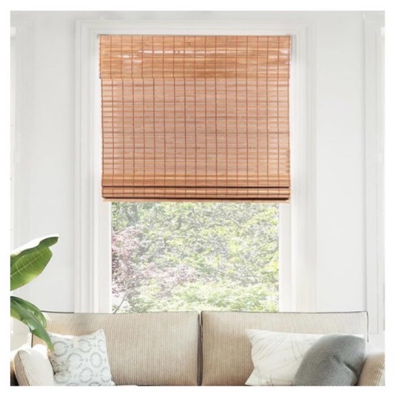 CHICOLOGY Bamboo Roman Shades - Customer Favorite Light Filtering Blinds for Windows, Premium Qualit
