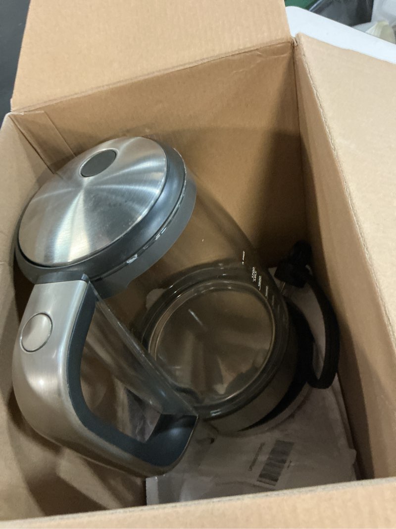 Condition photo showing As Is for breville crystal clear kettle bke595xl 1.8 quarts