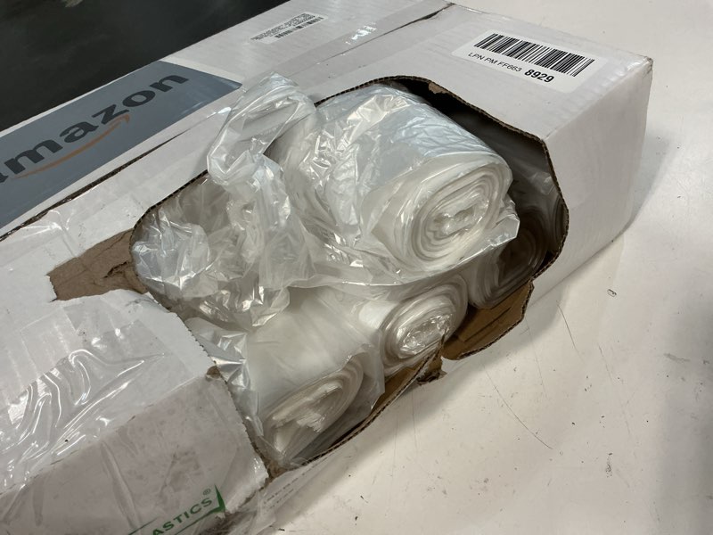 Condition photo showing Good Condition for TYPLASTICS 40-45 Gallon Clear Trash Can Liners - 40" x 48" – High Density Garbage Bags - Case of 250 – Multipurpose for Office, Outdoor, Recycling, Industrial and Commercial 1 Count (Pack of 250)